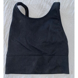 Victoria Sport Long Line Seamless Crop Top Ribbed Sports Bra Sizse S/P